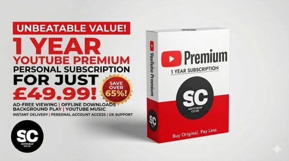 YouTube Premium 1 Year Personal Subscription Just £49.99 – Save Over 65% with SoftCheap UK